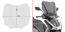 Windschild getönt, 330 x 450 mm, ABE 38743 für Honda SH 125-150 (20-25), SH 350 (21-26)